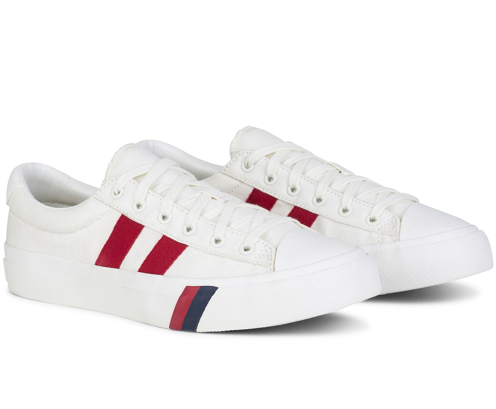 Keds Womens Sneakers White/Red - Royal Plus Canvas - 190CMHIBX